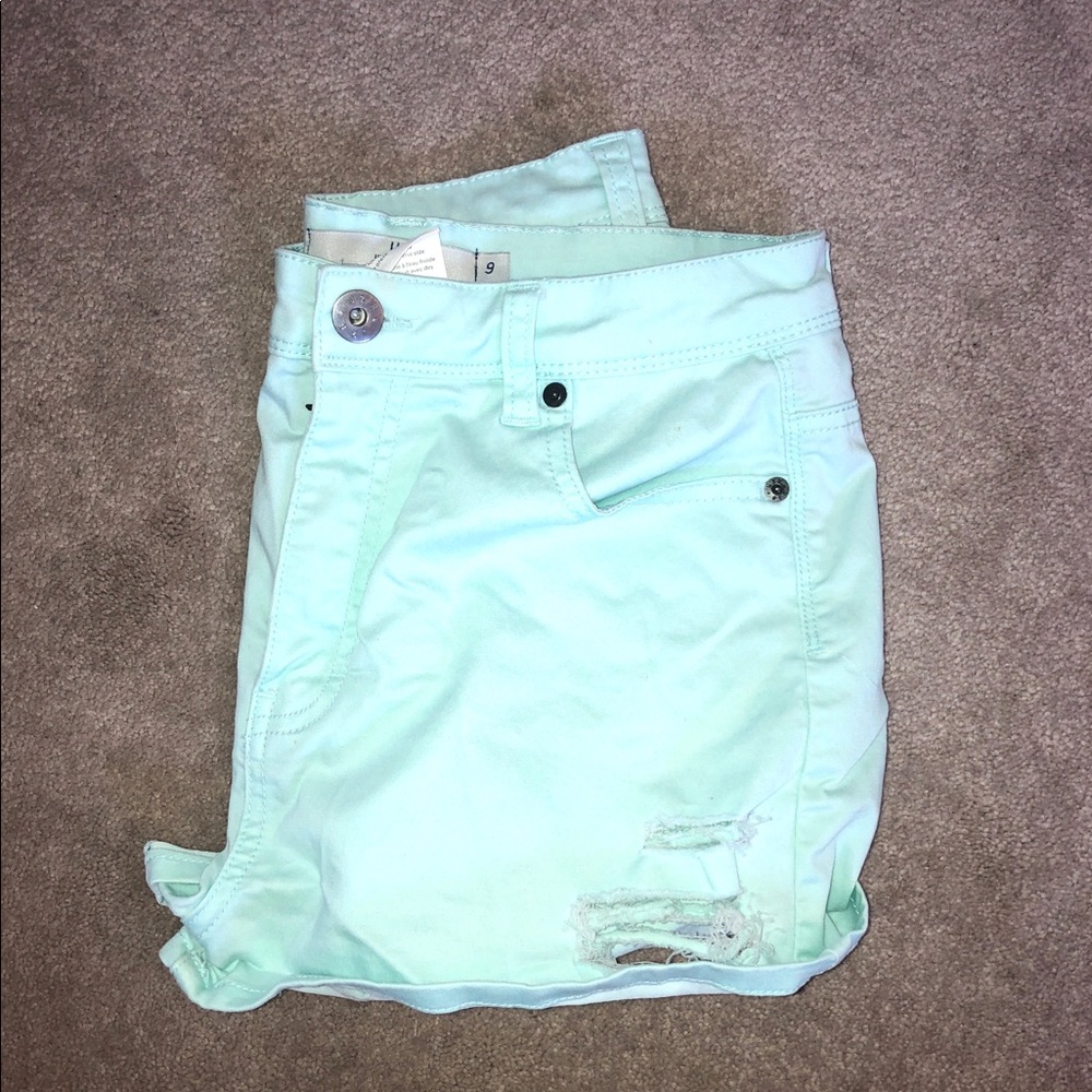 Urban Basics- High Waisted Mint Shorts